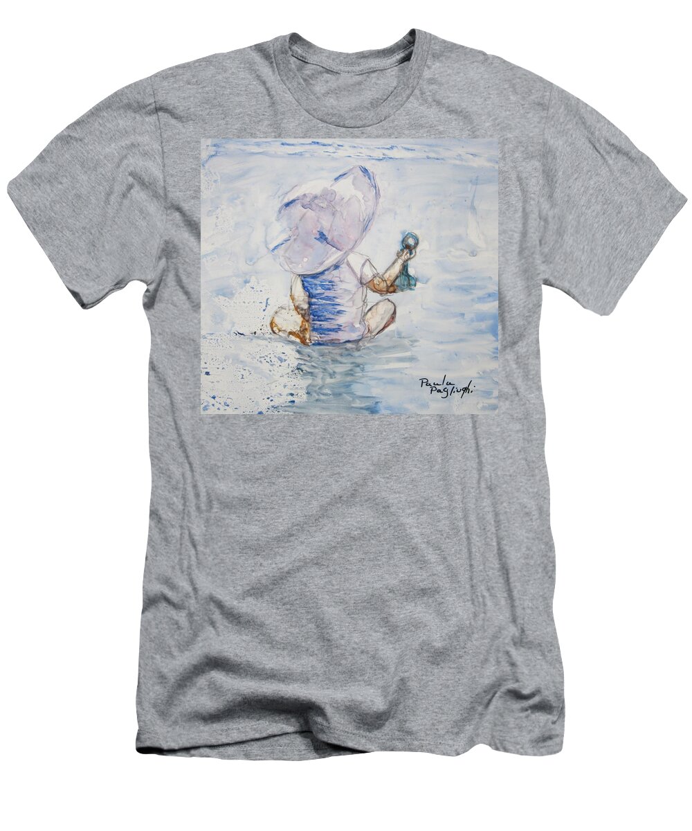 Painting T-Shirt featuring the painting Brielle in the Water by Paula Pagliughi