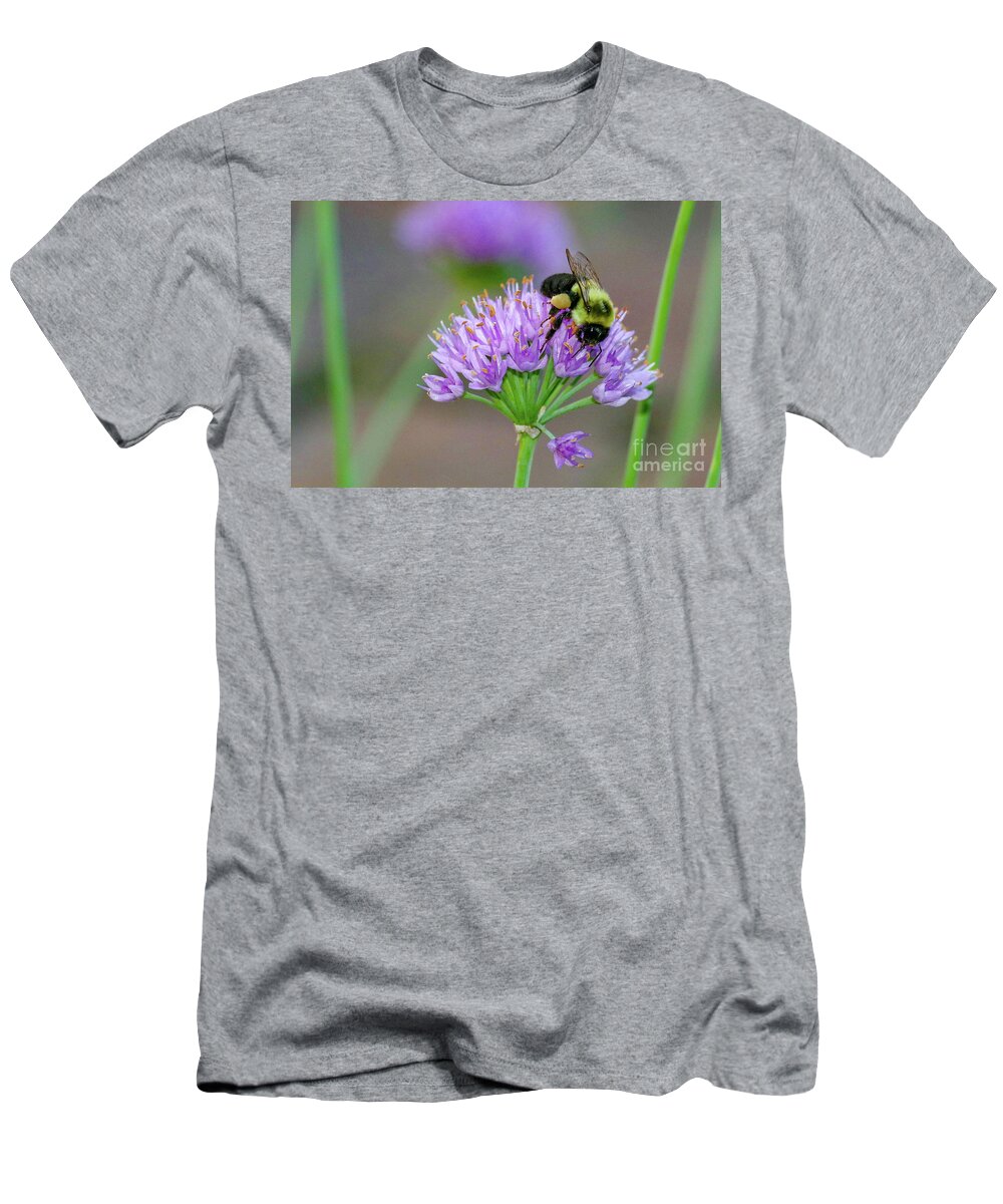Beautiful T-Shirt featuring the photograph Bumble Bee on Lavender by Susan Rydberg