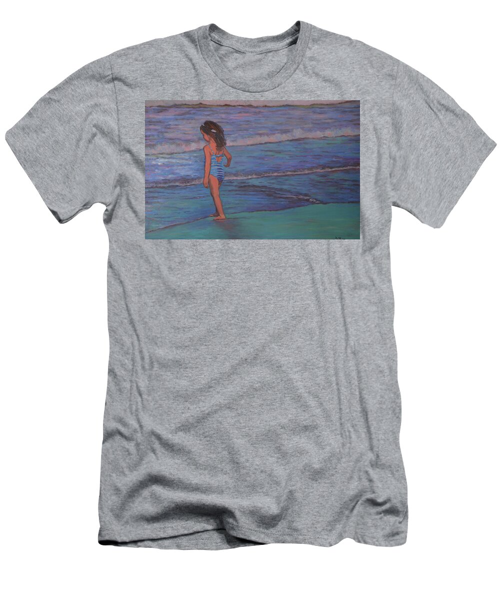 La Jolla T-Shirt featuring the painting California Girl by Beth Riso