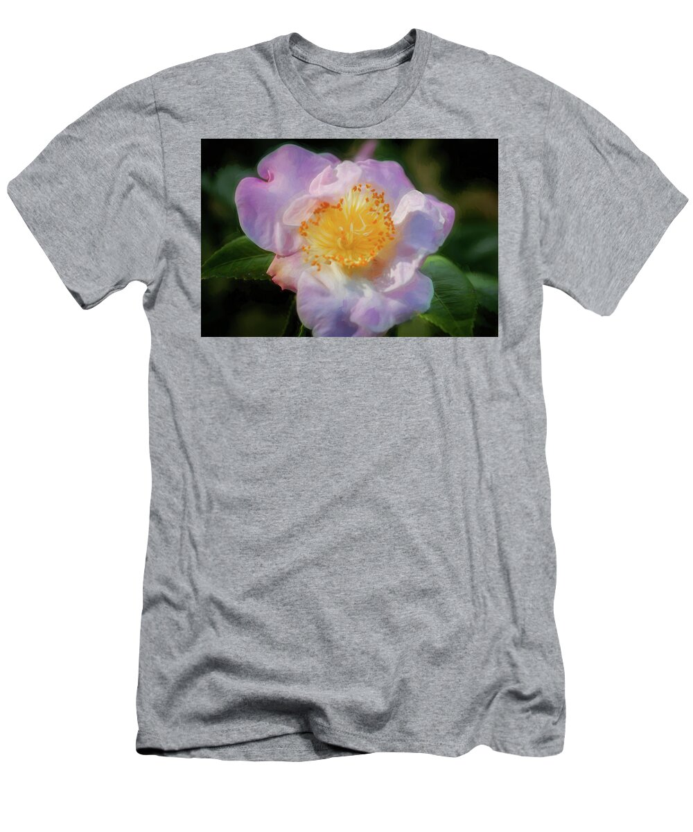 Camellia T-Shirt featuring the photograph Camellias Japonica 100 by Rich Franco