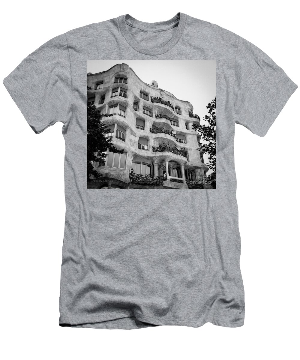 Casa Mila T-Shirt featuring the photograph Casa Mila by Mary Capriole