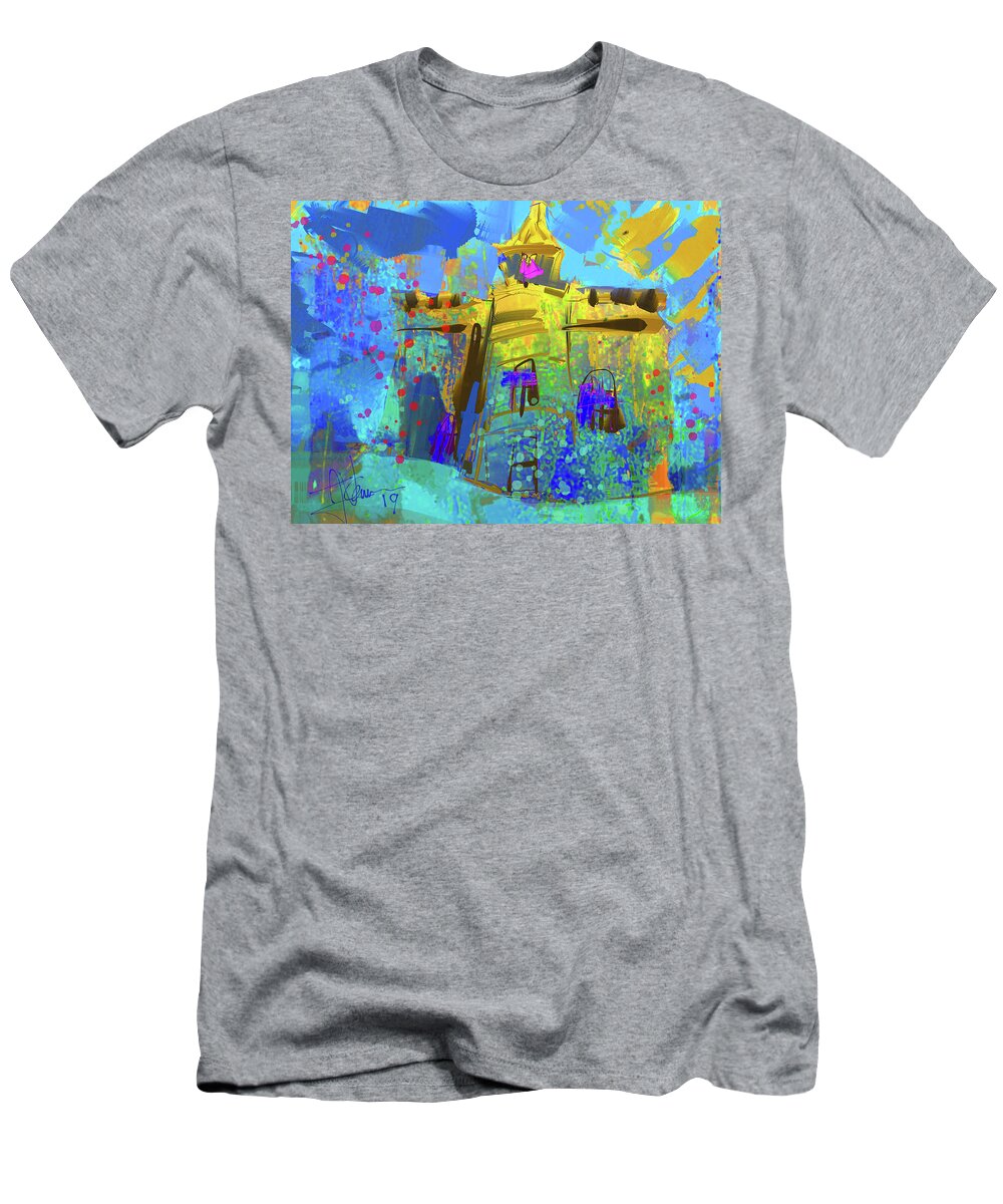 Castle T-Shirt featuring the digital art Castle by Jim Vance
