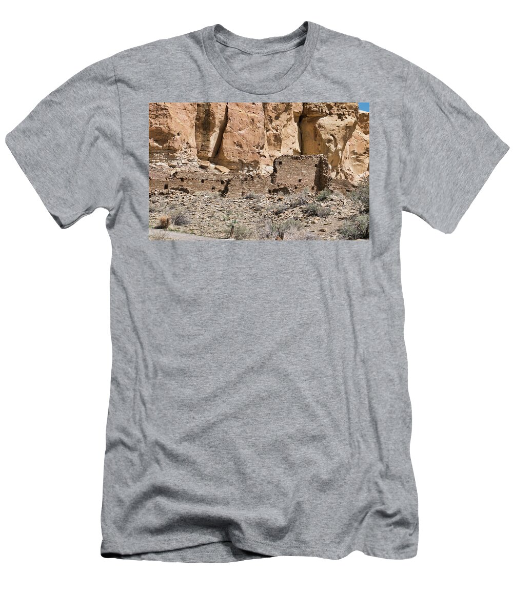 Pueblo Cultures T-Shirt featuring the photograph Chacoan Great House, Chaco Canyon, NM by Segura Shaw Photography