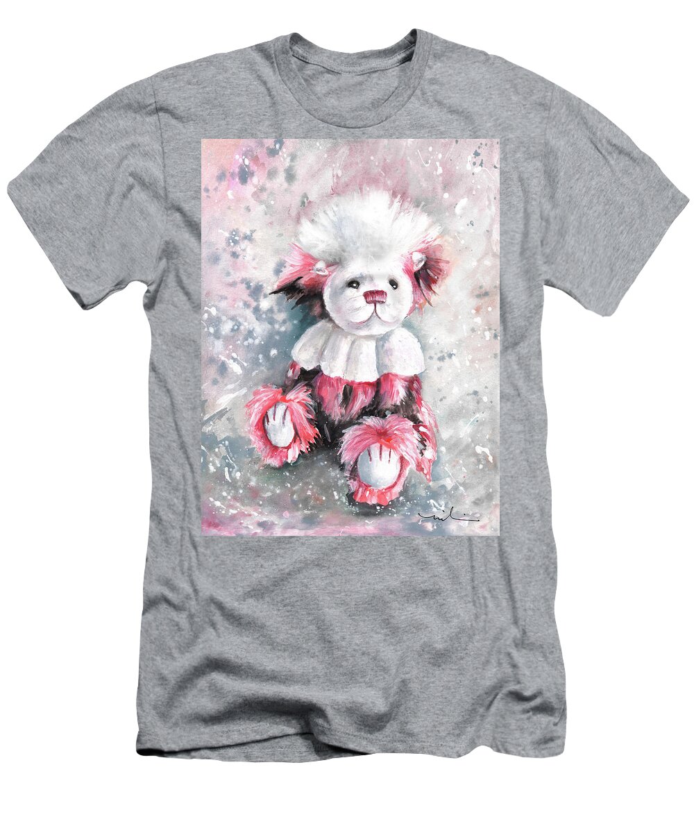 Teddy T-Shirt featuring the painting Charlie Bear Coconut Ice by Miki De Goodaboom