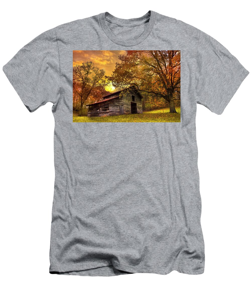 Appalachia T-Shirt featuring the photograph Chill of an Early Fall by Debra and Dave Vanderlaan
