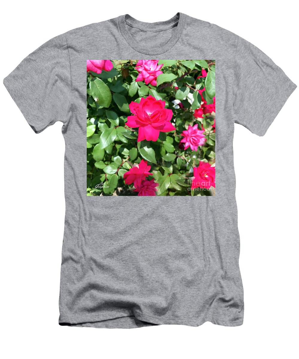 Churchill Downs T-Shirt featuring the photograph Churchill Downs Roses by CAC Graphics
