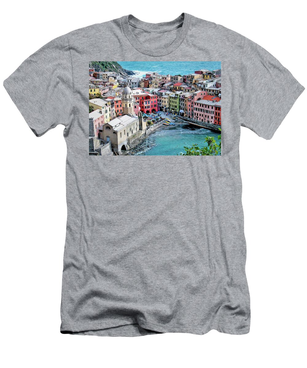 Italy T-Shirt featuring the photograph Cinque Terre, Italy by Leslie Struxness