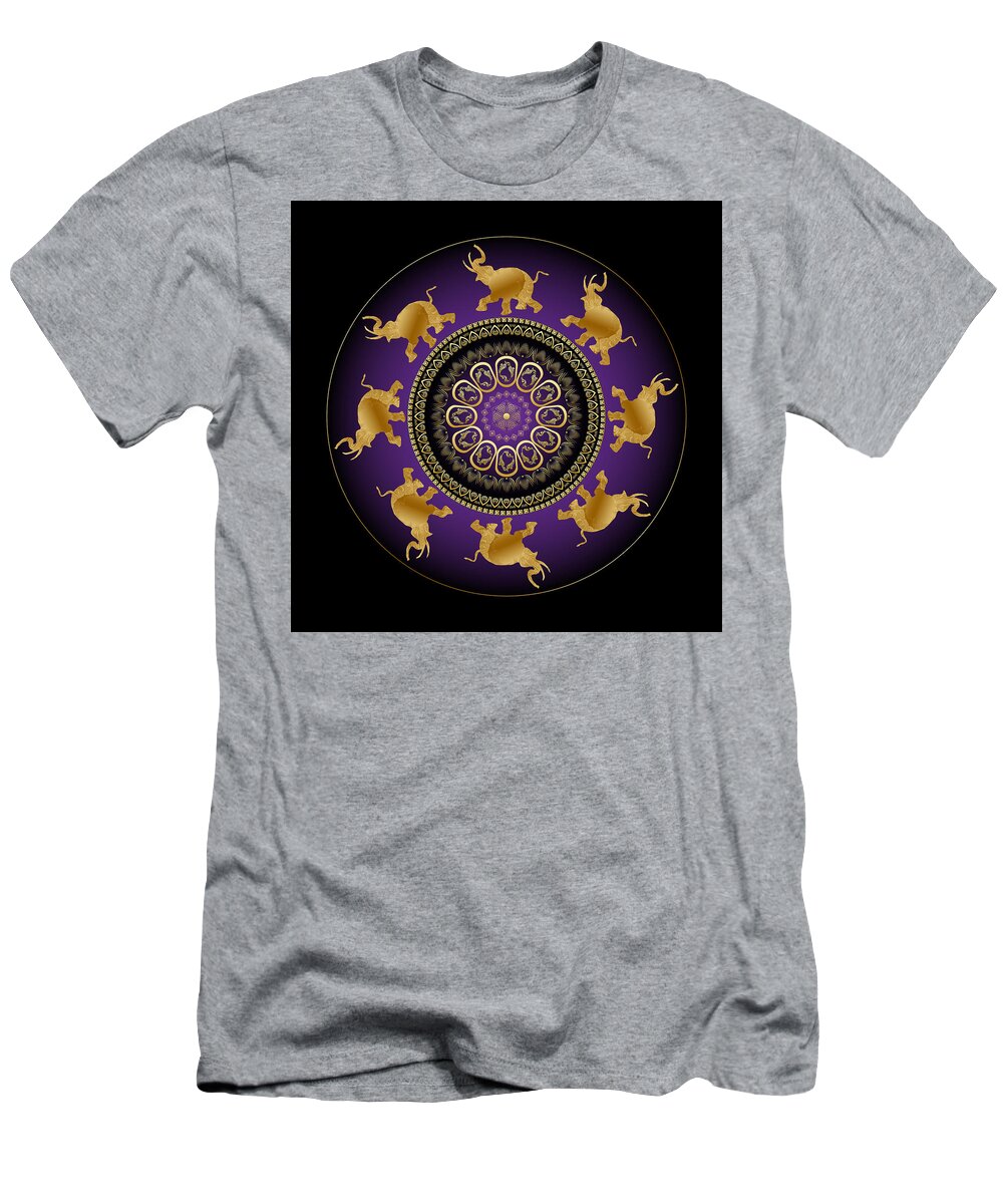 Mandala T-Shirt featuring the digital art Circumplexical No 3724 by Alan Bennington