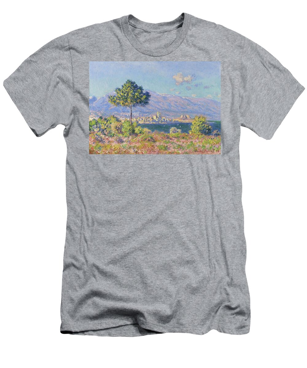 Nature T-Shirt featuring the painting Claude Monet French, 1840-1926, Antibes, view of the Plateau Notre-Dame by Claude Monet