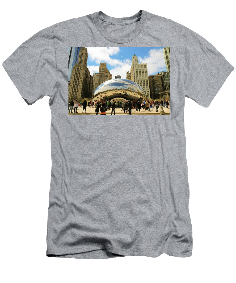 Cloud Gate T-Shirt featuring the photograph Cloud Gate Chicago by Veronica Batterson