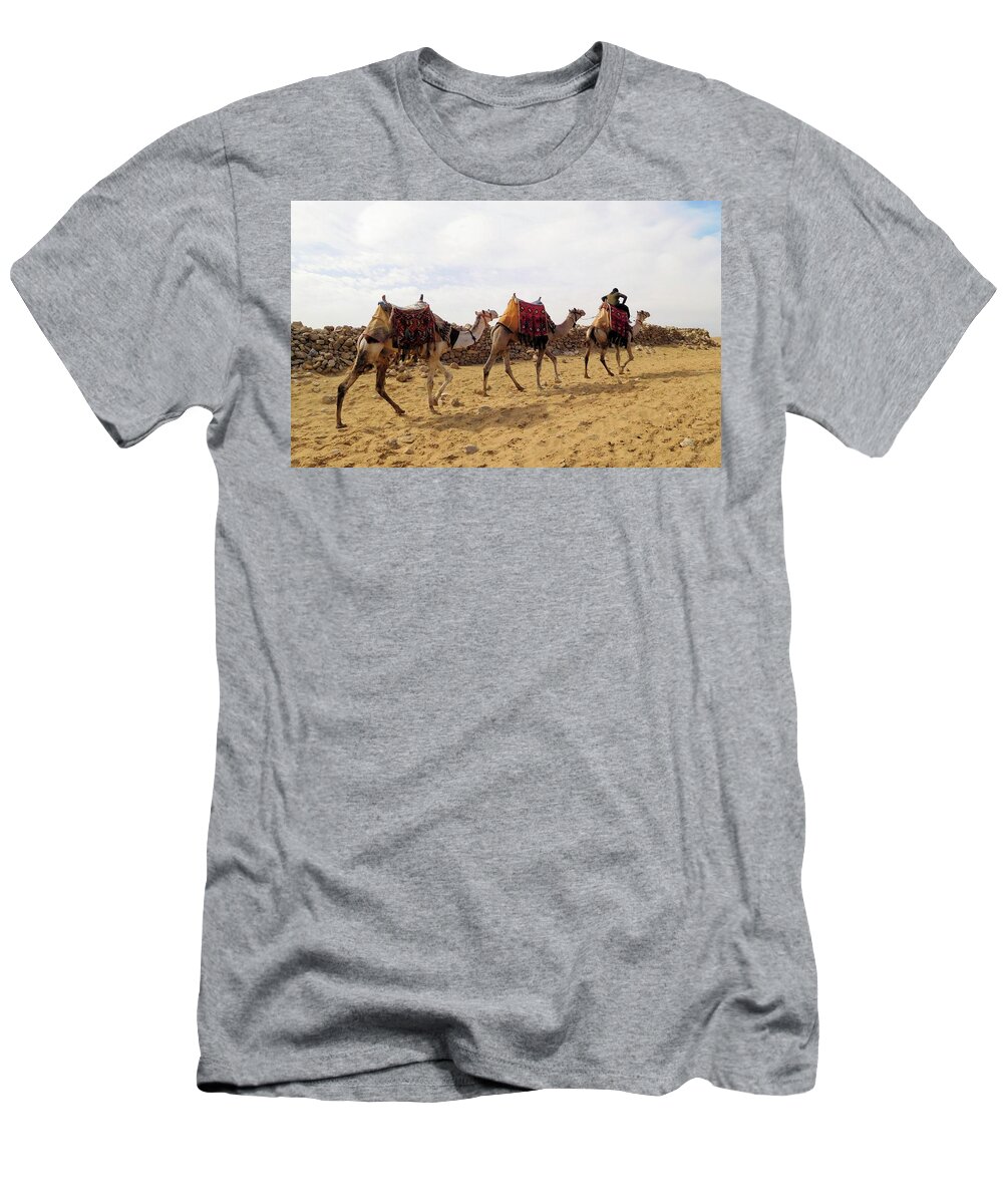 Travel T-Shirt featuring the photograph Colorful Camels by Karen Stansberry