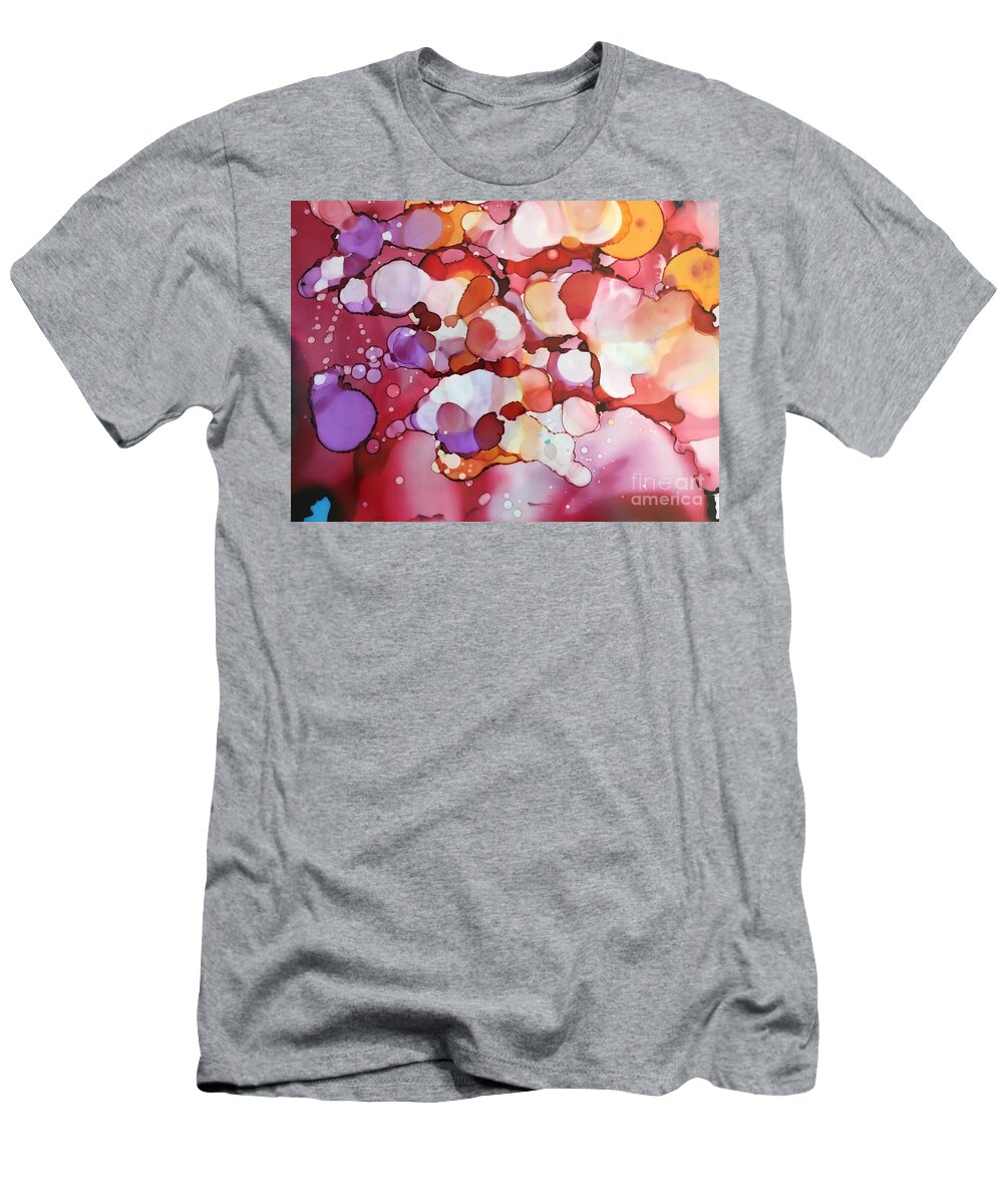 Reds T-Shirt featuring the painting Colors Of Love by Shelley Myers