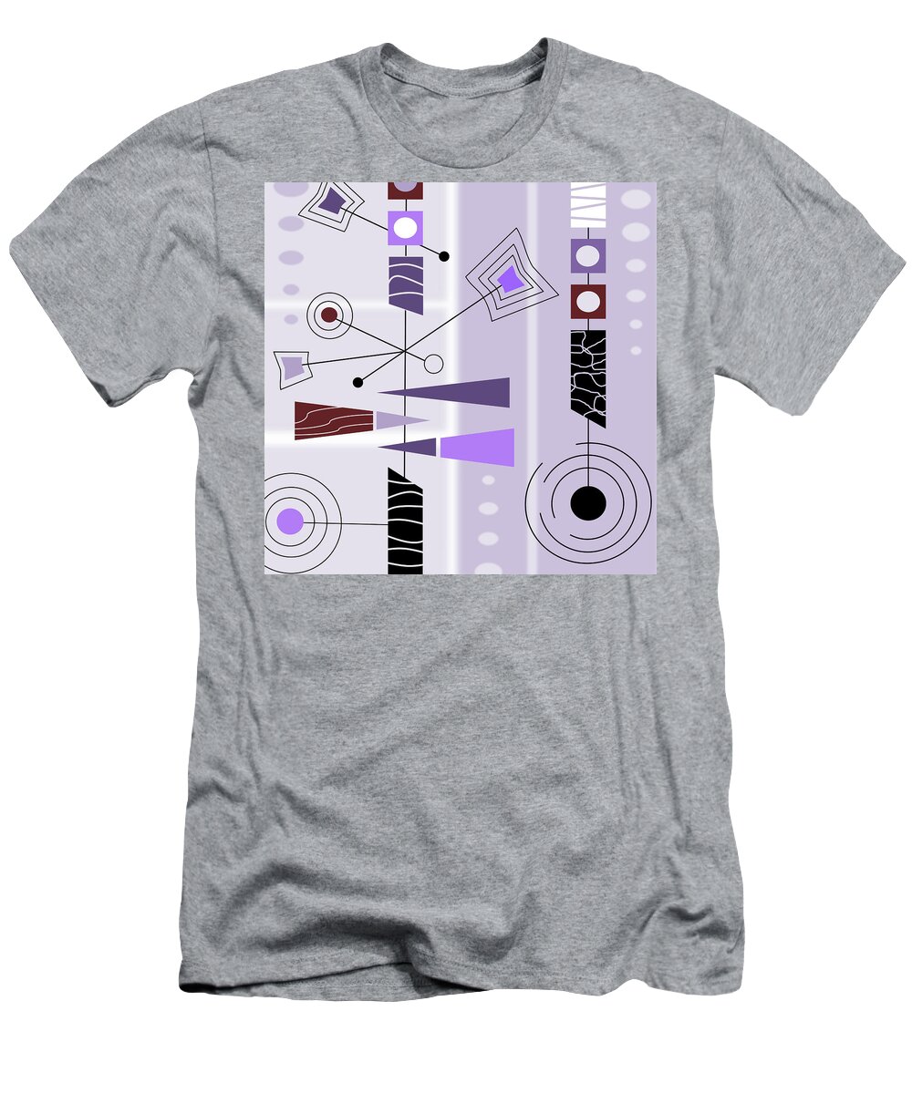 Graphic T-Shirt featuring the digital art Cool New Purple by Tara Hutton