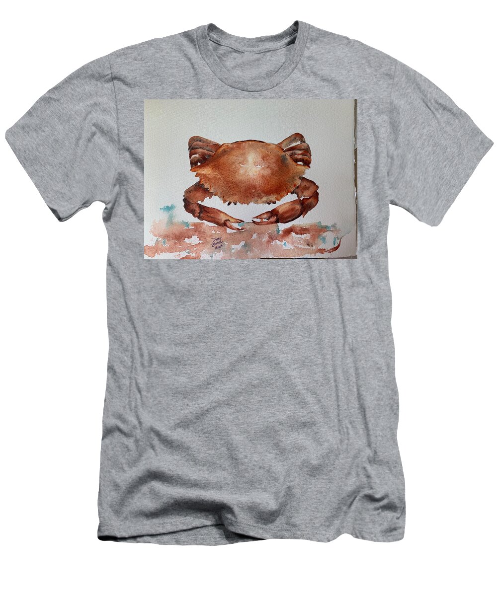  T-Shirt featuring the painting Crab to eat by Diane Ziemski