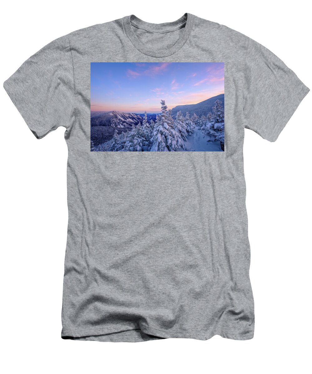 Snow T-Shirt featuring the photograph Crawford Notch Winter View. by Jeff Sinon
