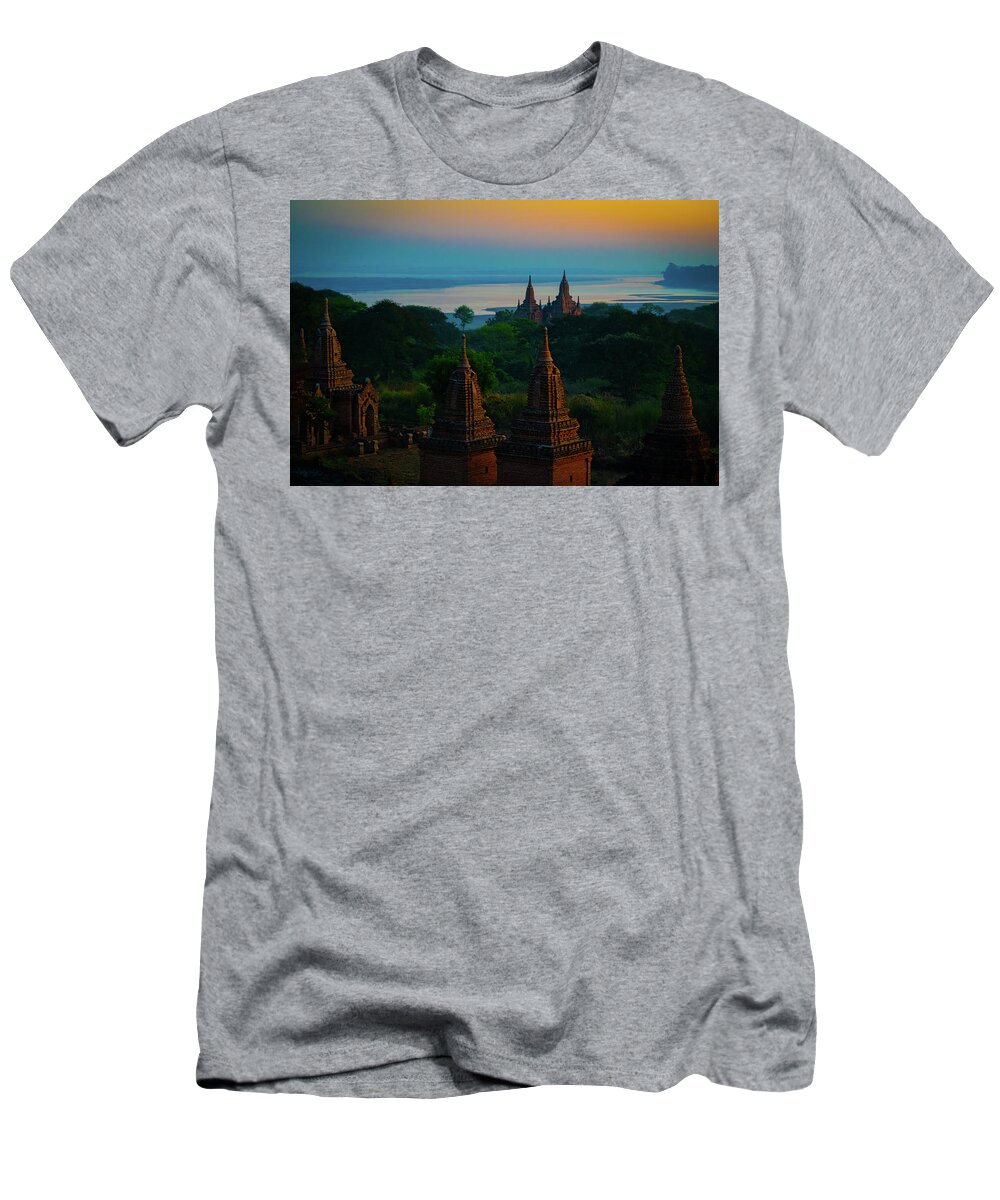 Bagan T-Shirt featuring the photograph Dawn In Bagan by Chris Lord