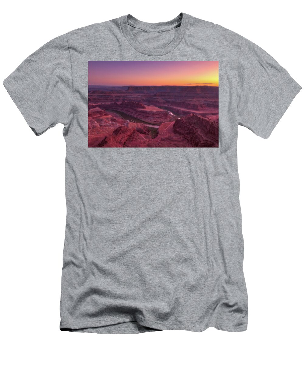 Sunset T-Shirt featuring the photograph Deadhorse Glow by Darren White