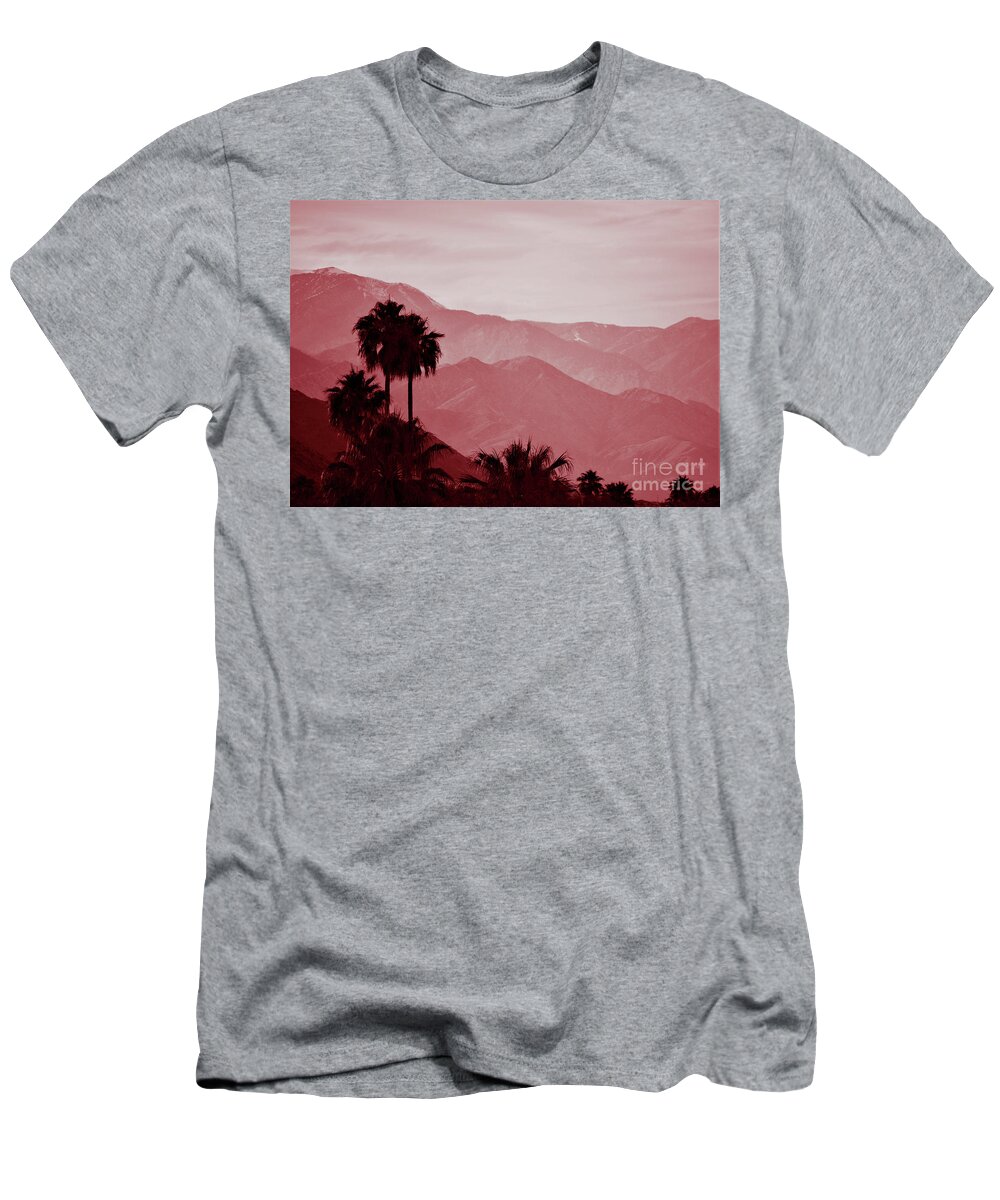 Landscape. Southern California T-Shirt featuring the photograph Desert Series - San Gorgonio Pass Red by Lee Antle