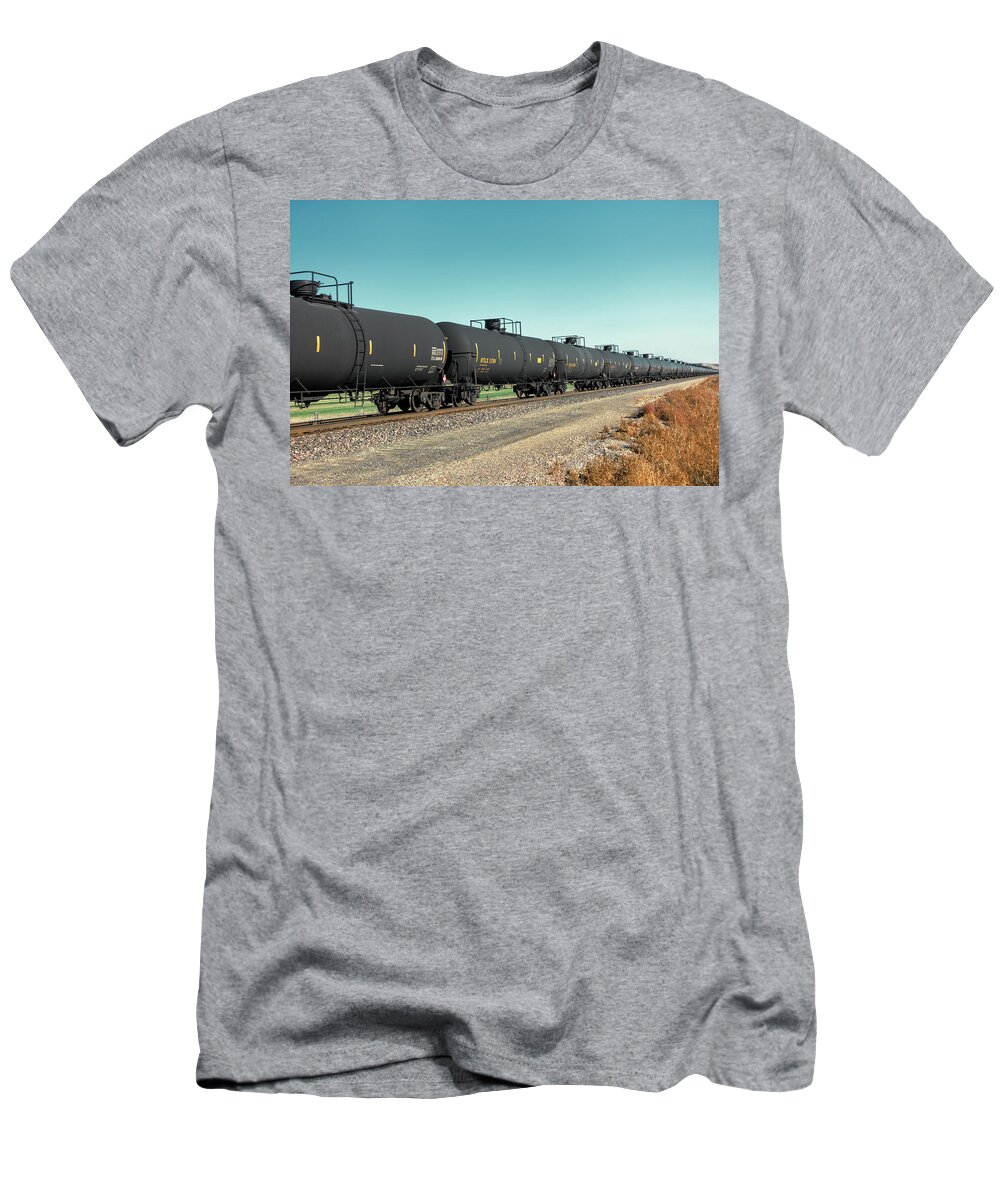 Dot-111 T-Shirt featuring the photograph DOT-111 Tank Car Row by Todd Klassy