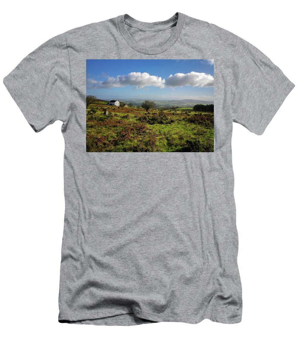 Caradon Hill T-Shirt featuring the photograph East Caradon Hill Bodmin Moor Cornwall by Richard Brookes