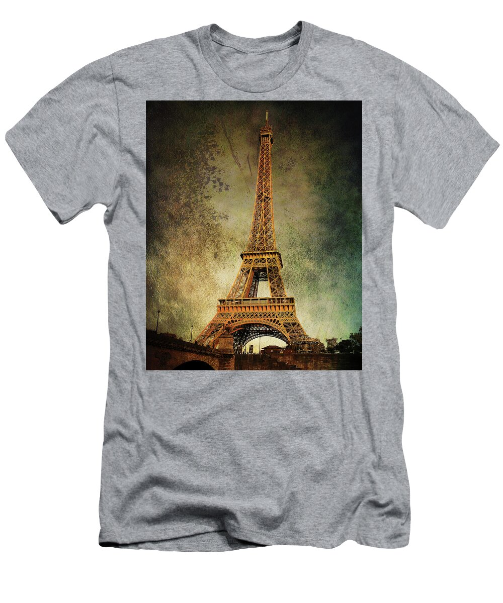 Eiffel Tower Vintage T-Shirt featuring the photograph Eiffel Tower Vintage by Jemmy Archer