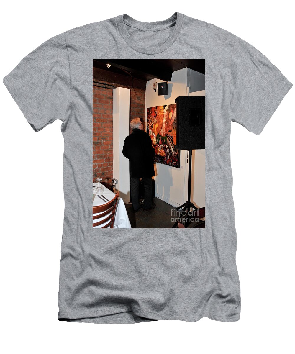 Exhibitions T-Shirt featuring the painting Exhibition - 08 by James Lavott