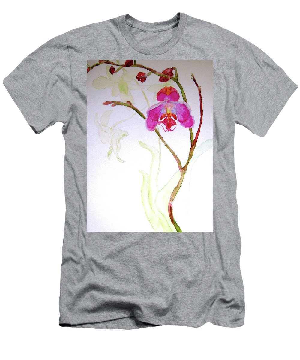 Orchid T-Shirt featuring the painting Exotic Dancer by Beverley Harper Tinsley