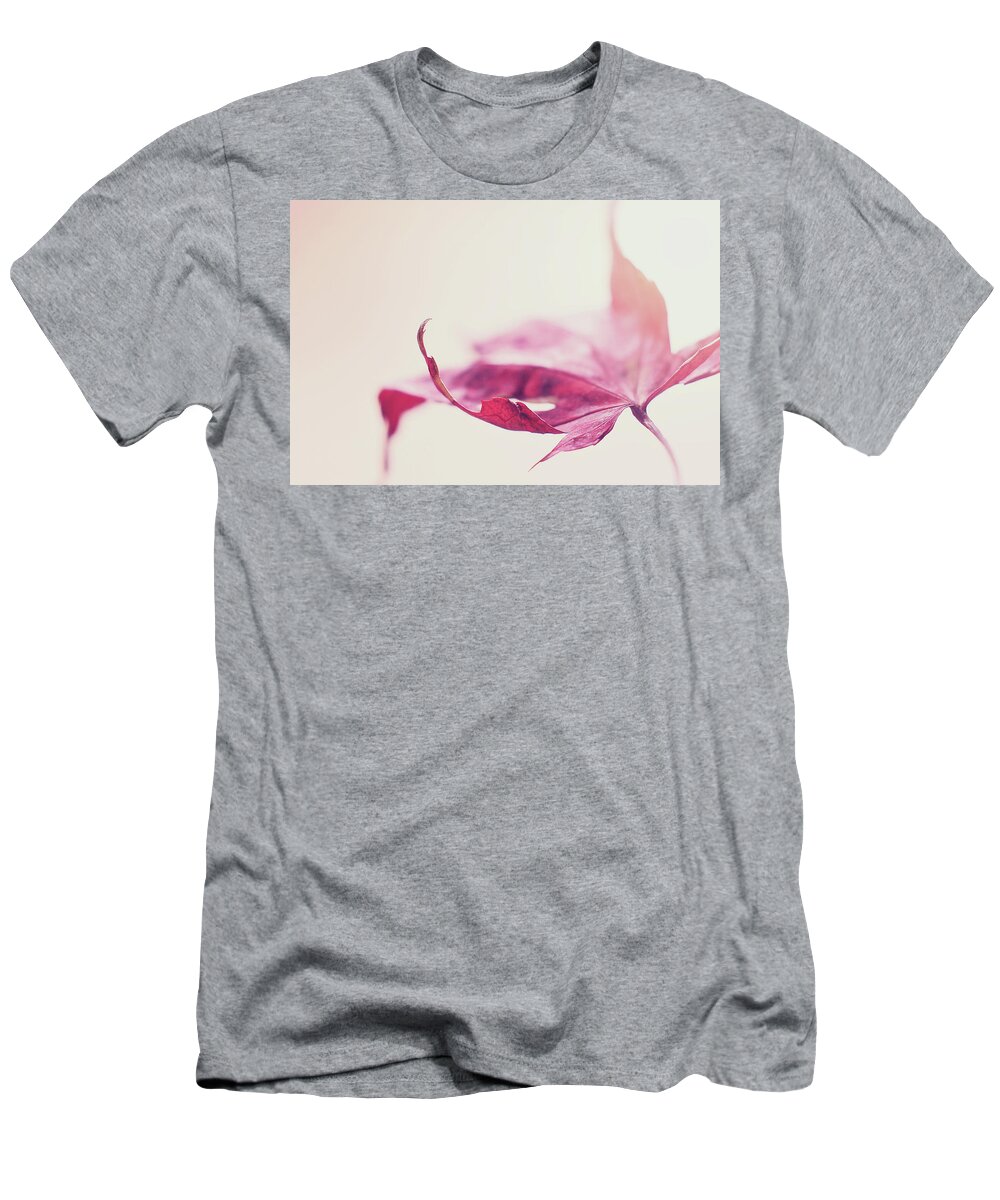 Red Leaf T-Shirt featuring the photograph Fancy Flight by Michelle Wermuth