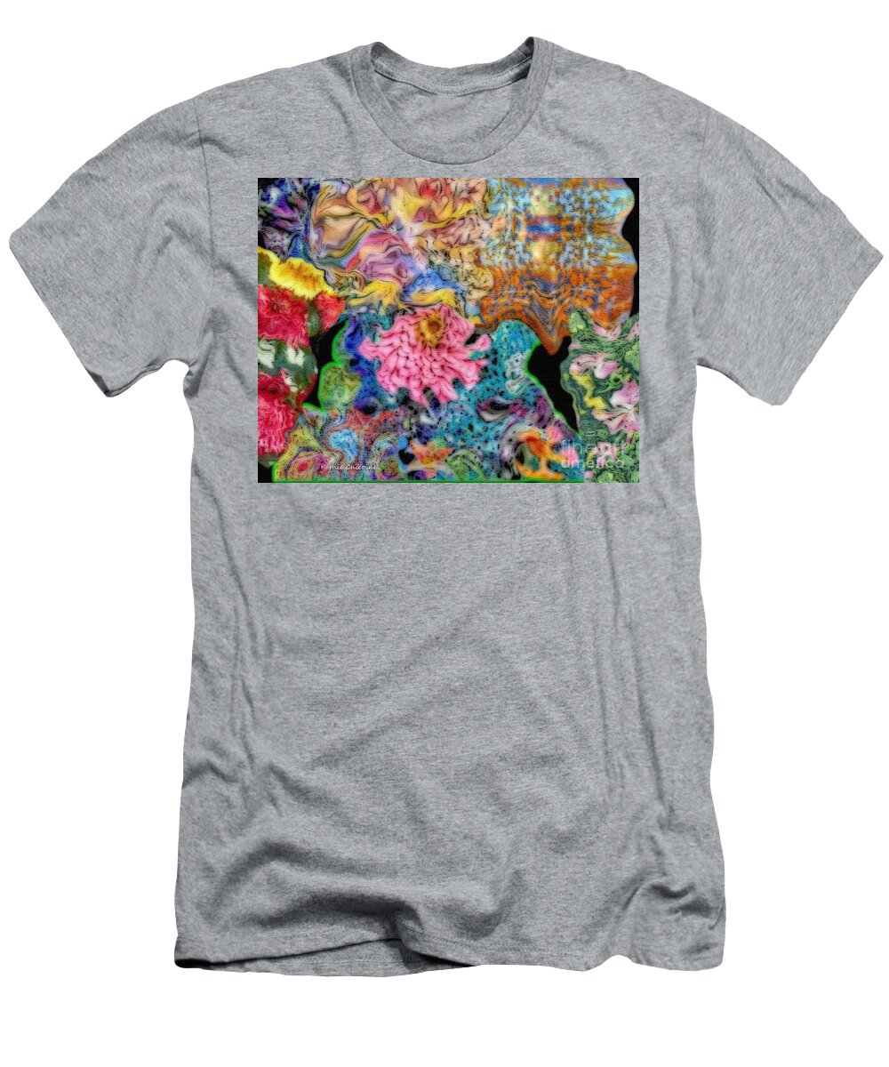 Abstract Art T-Shirt featuring the digital art Fascinating Color by Kathie Chicoine