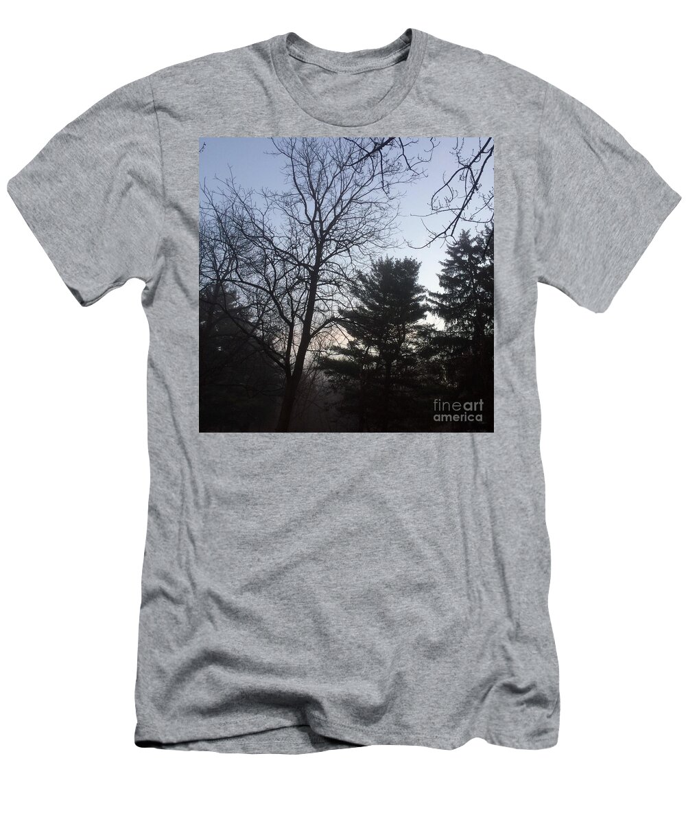 Nature T-Shirt featuring the photograph First Light and Fog by Frank J Casella