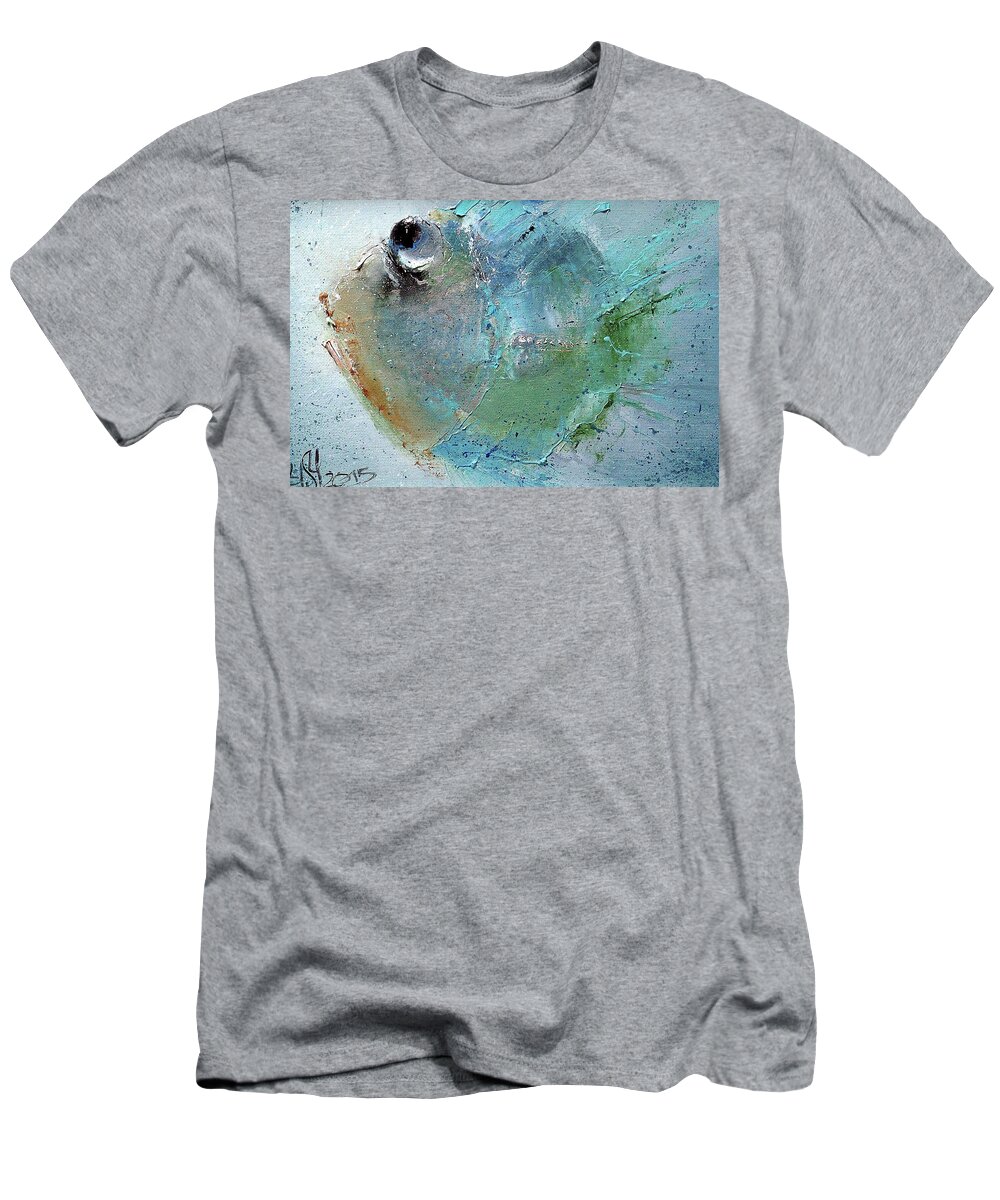 Russian Artists New Wave T-Shirt featuring the painting Fish-Ka 3 by Igor Medvedev