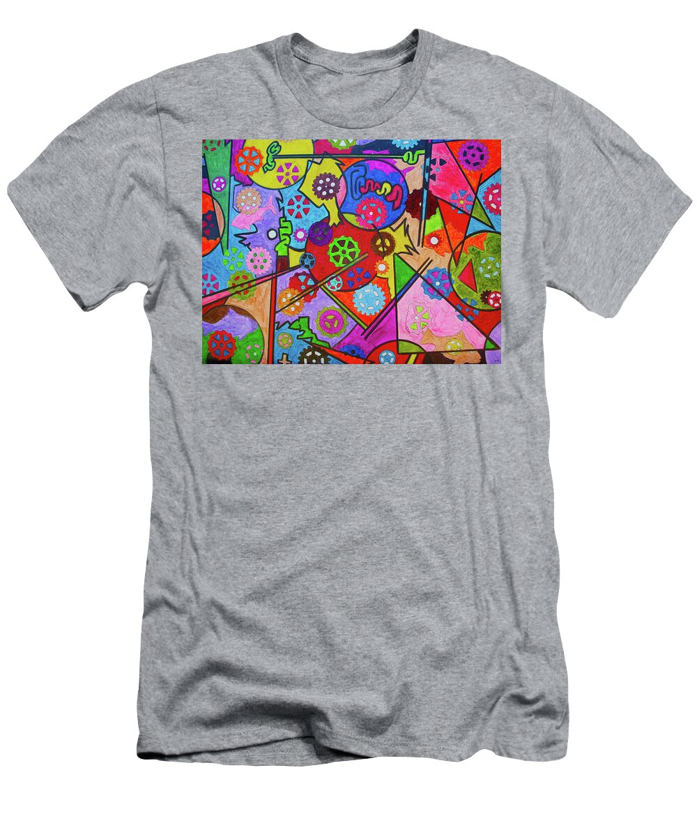 Cubism T-Shirt featuring the painting Fishing Gear by Robert Margetts