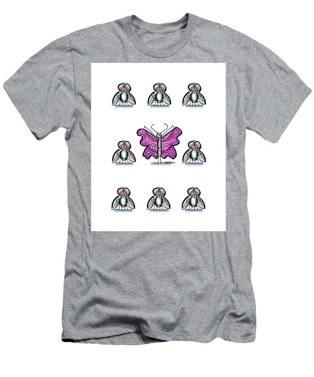 Insects T-Shirt featuring the digital art Flaunt It No. 3 by Mark Armstrong