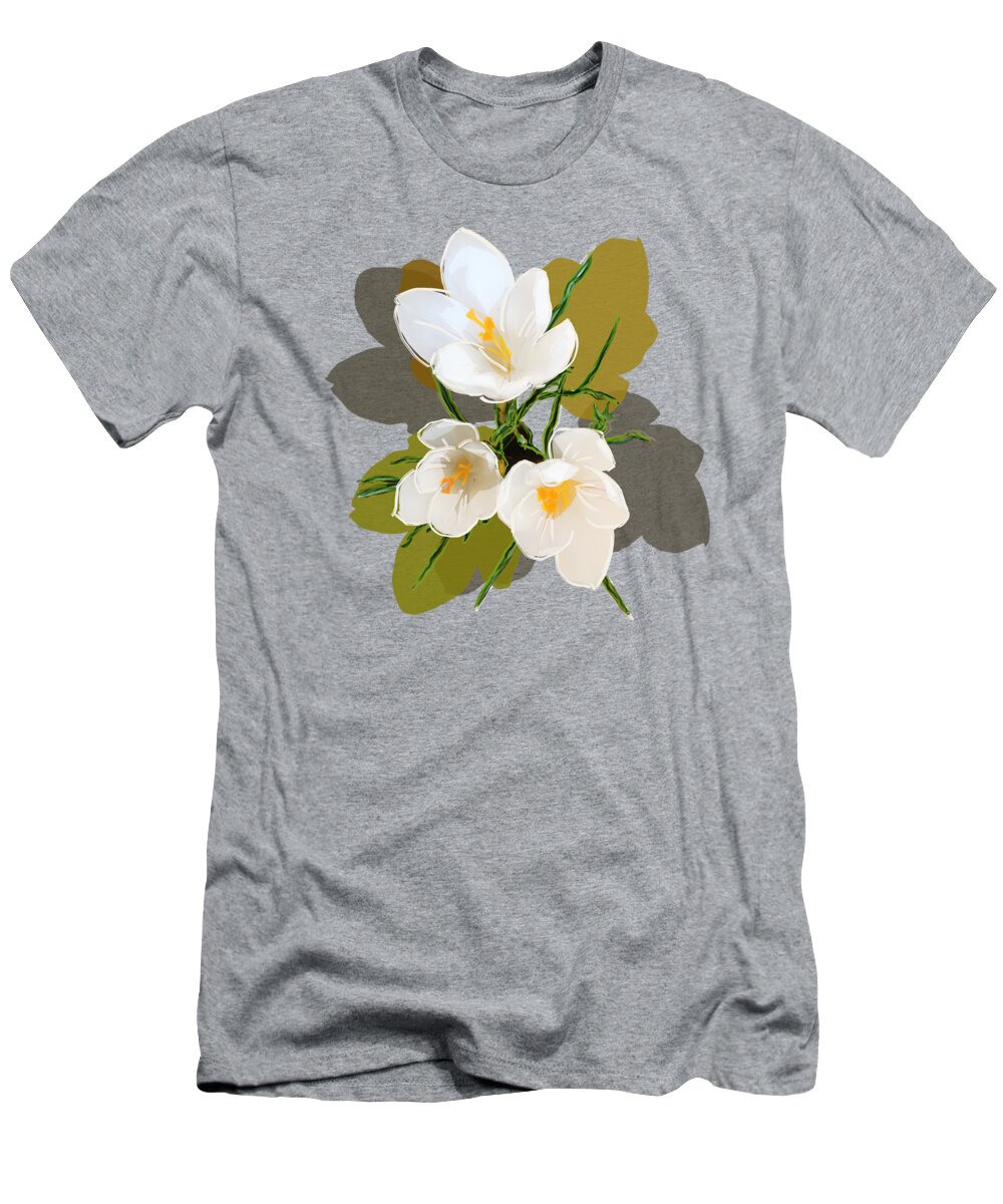 Flowers T-Shirt featuring the mixed media Flower Blossom TWO by Big Fat Arts