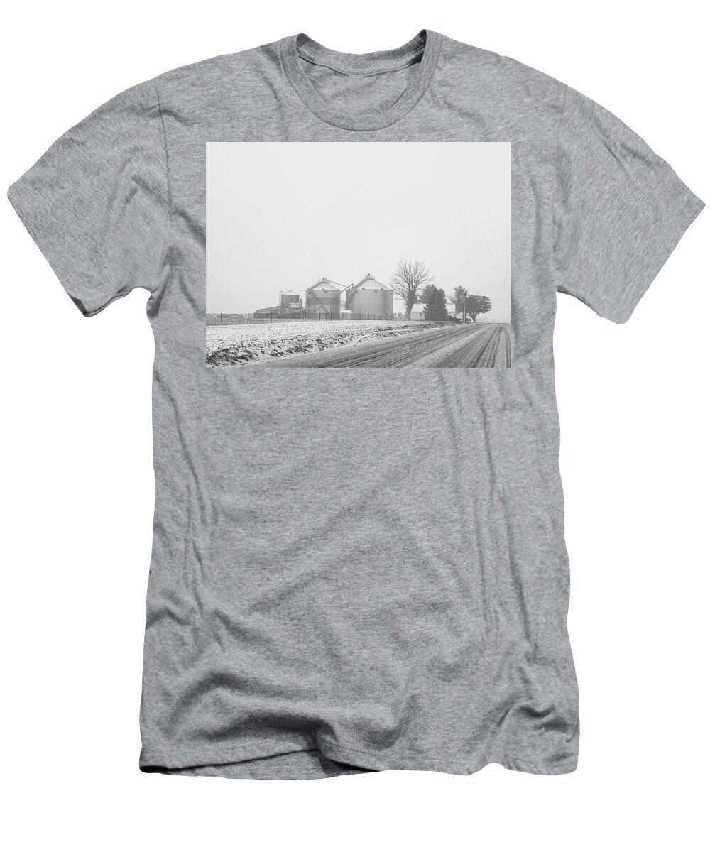 Farm T-Shirt featuring the photograph Foggy Farm by Linda Henne