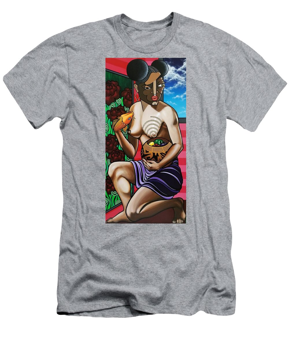 Graphic T-Shirt featuring the painting Free by Bryon Stewart