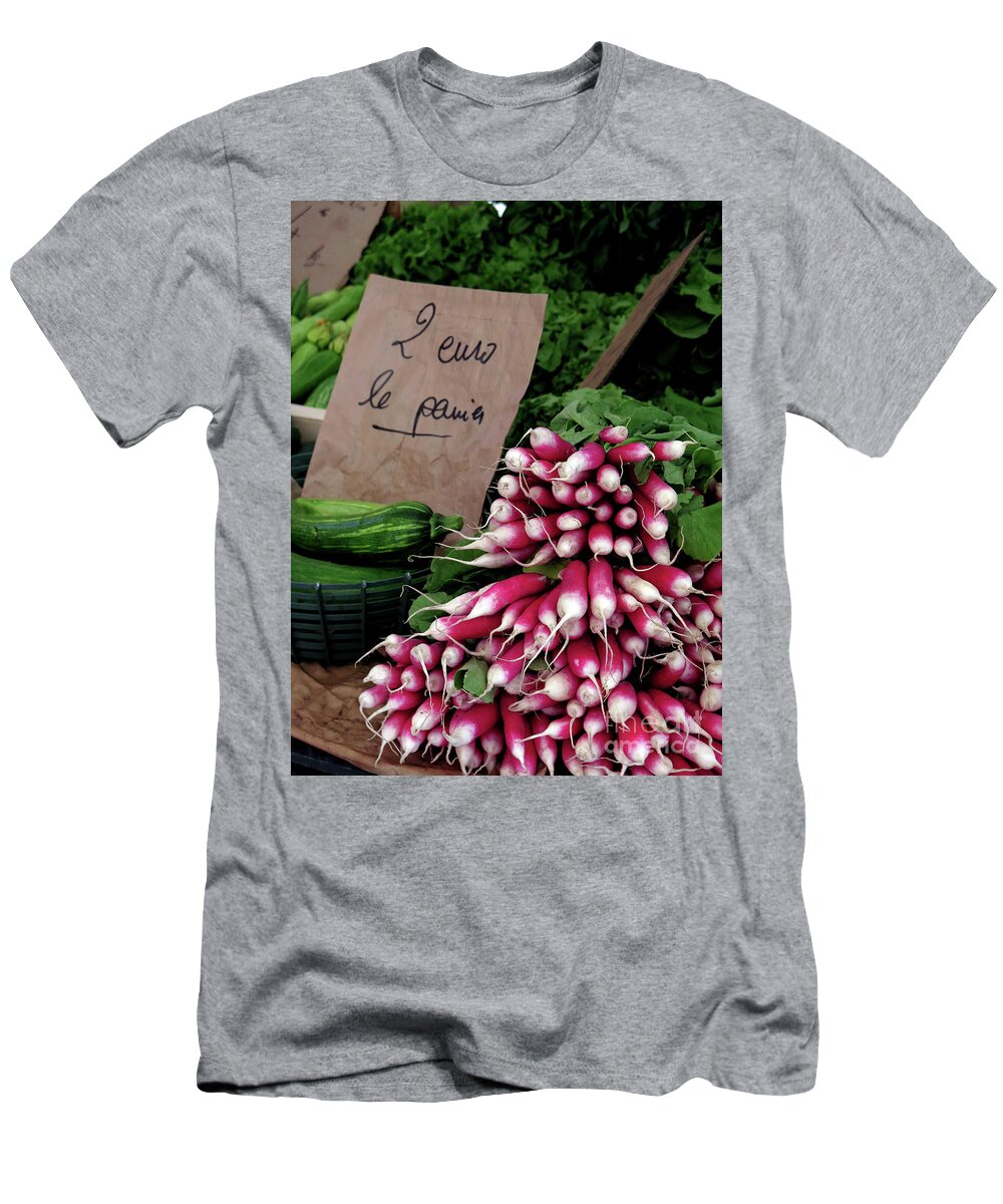 Radishes T-Shirt featuring the photograph French Farmer's Market by Terri Brewster