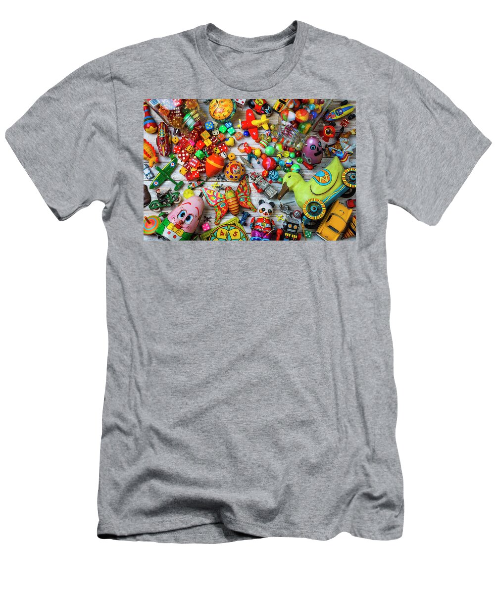 Marbles T-Shirt featuring the photograph From The Old Toy Box by Garry Gay