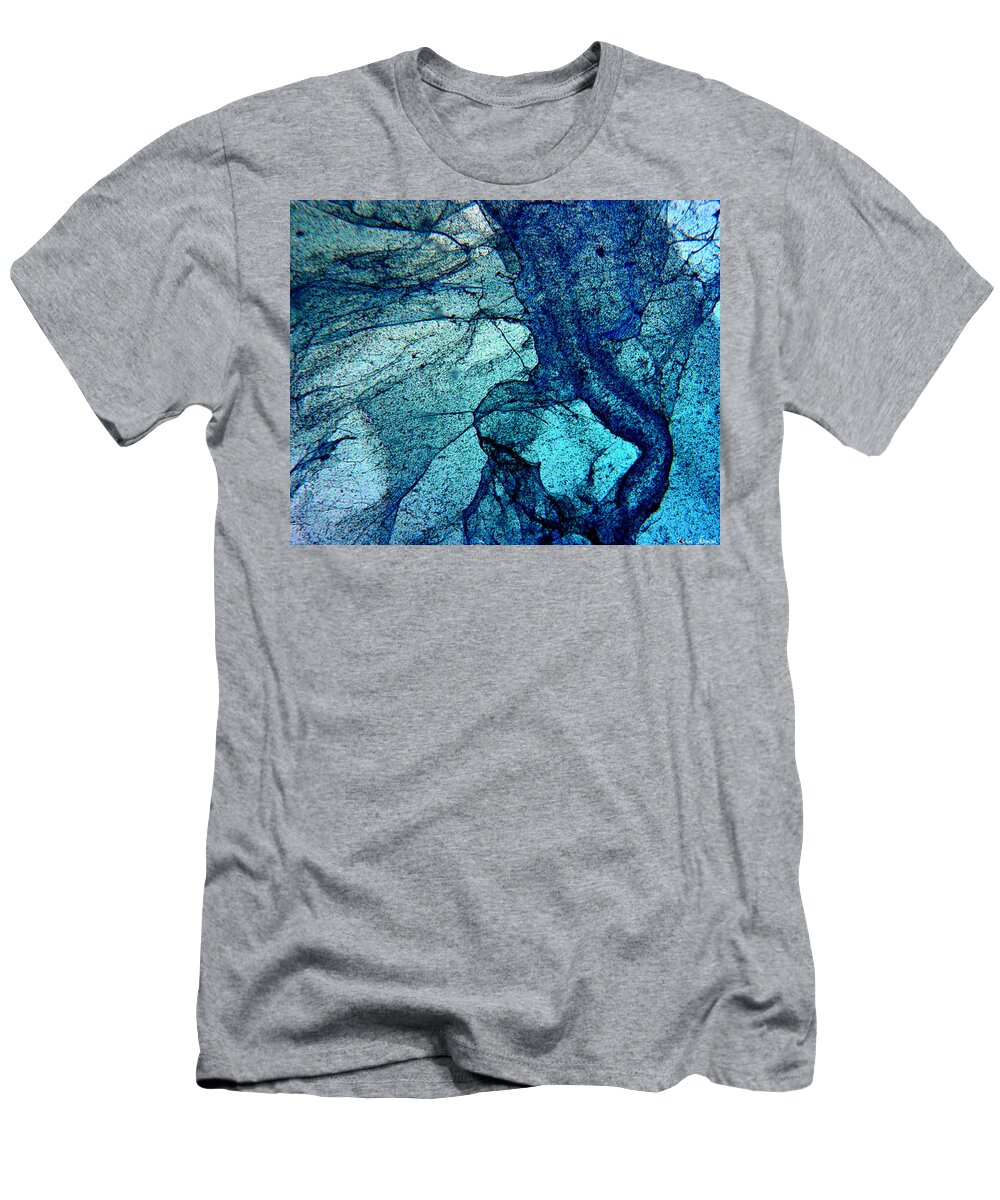  T-Shirt featuring the photograph Frozen in Blue by Rein Nomm