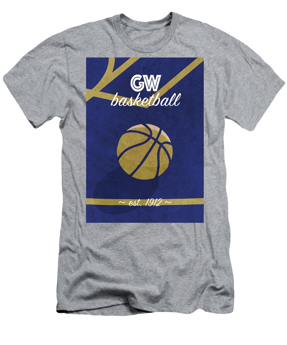 George Washington T-Shirt featuring the mixed media George Washington Basketball College Retro Vintage Poster University Series by Design Turnpike