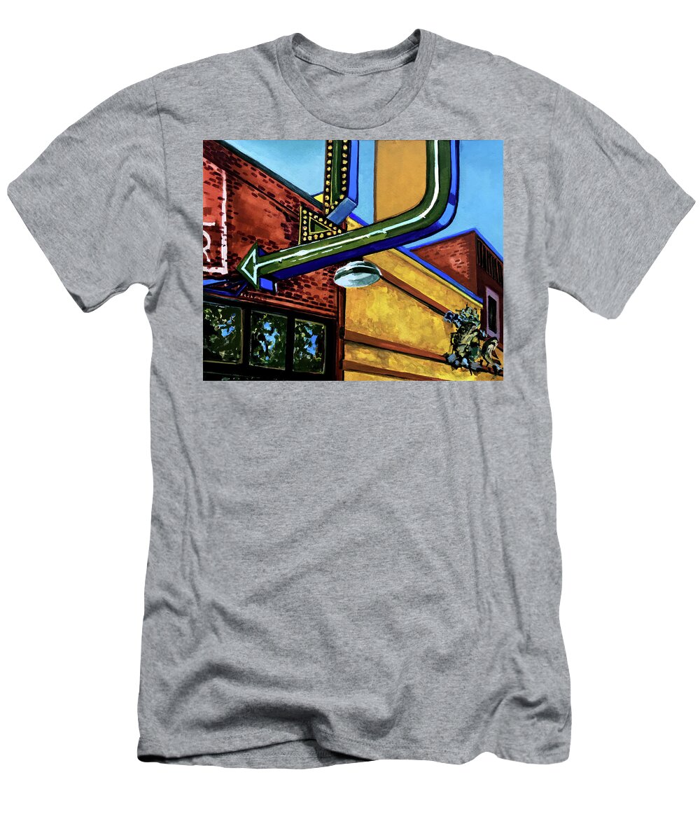 Livingston T-Shirt featuring the painting Gil's by Les Herman
