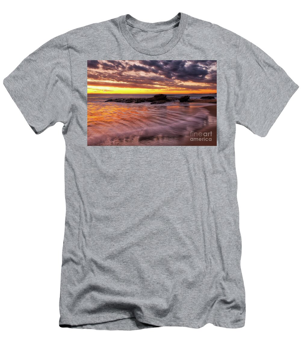 Golden T-Shirt featuring the photograph Golden Reflections by Eddie Yerkish