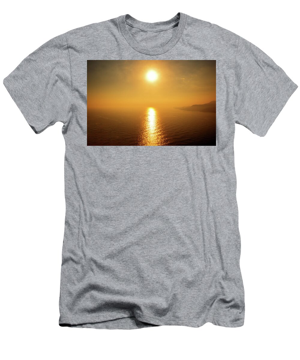 Sunset T-Shirt featuring the photograph Golden sunset in Alanya by Sun Travels