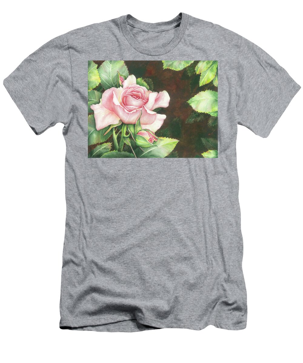 Rose T-Shirt featuring the painting Grace by Lori Taylor