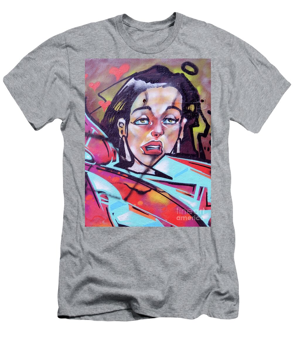 Street Art T-Shirt featuring the photograph Graffiti Girl by Suzette Kallen
