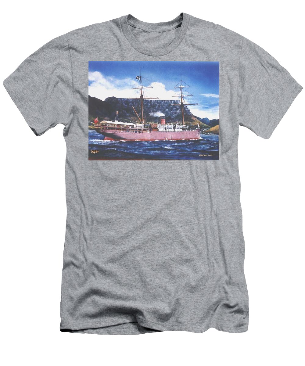  T-Shirt featuring the painting Grantully Castle by Tim Johnson