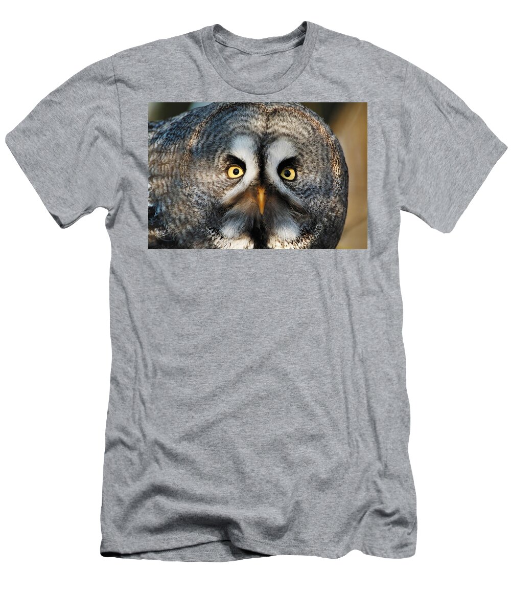 Estock T-Shirt featuring the digital art Great Grey Owl by Oliver Giel