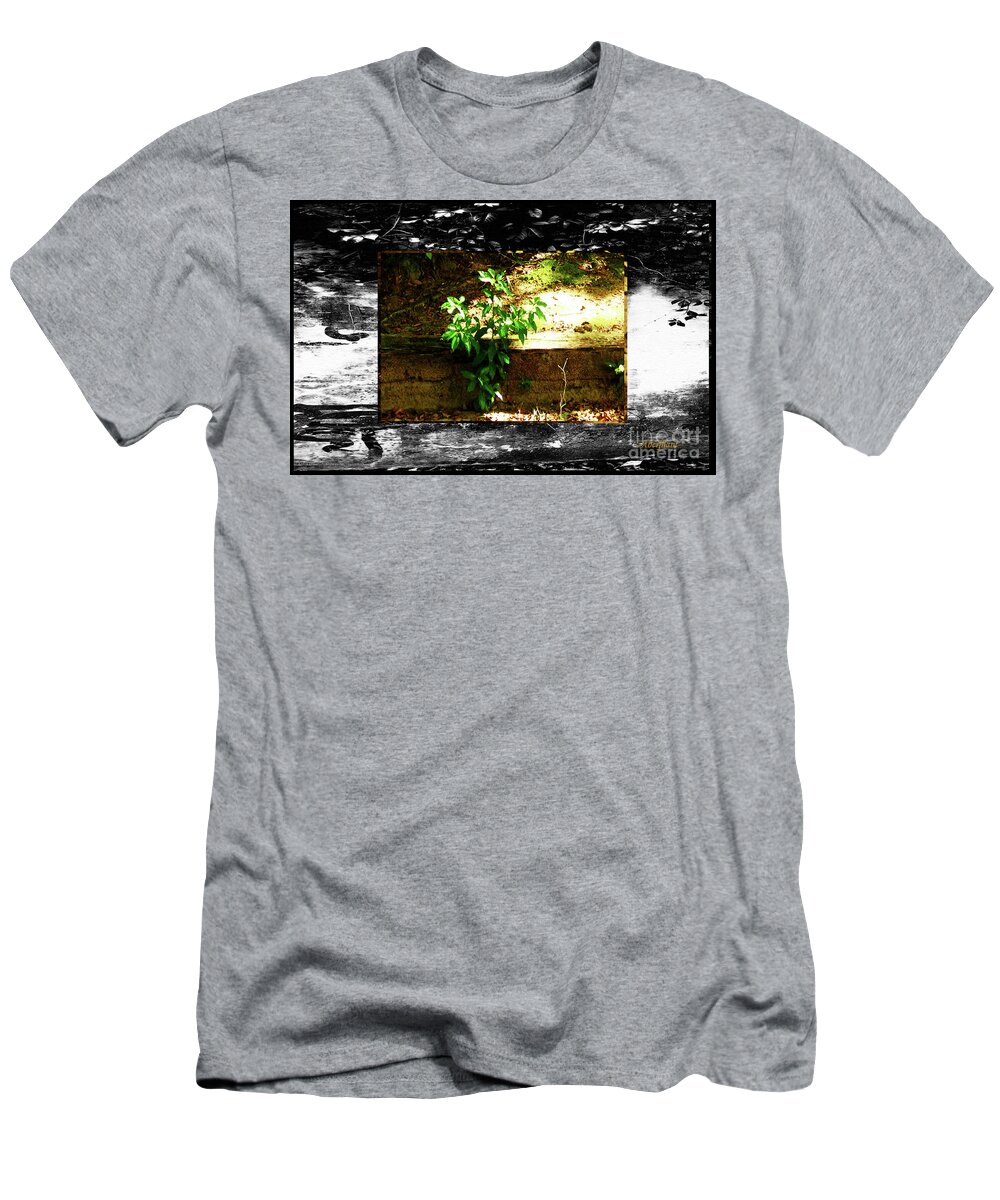 Adaptation T-Shirt featuring the photograph Growing Where Life Puts Us by Aberjhani