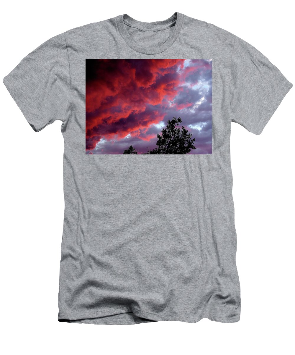 Clouds T-Shirt featuring the photograph Heaven Erupting by Linda Stern