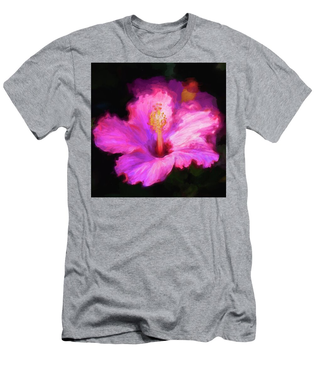 Nature T-Shirt featuring the photograph Hibiscus Painted Lady 107 by Rich Franco